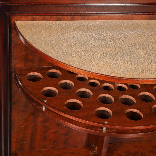 Art Deco Directoire Style Walnut, Mirrored & Reverse Etched Detail Bar Cabinet For Sale - Image 12 of 18