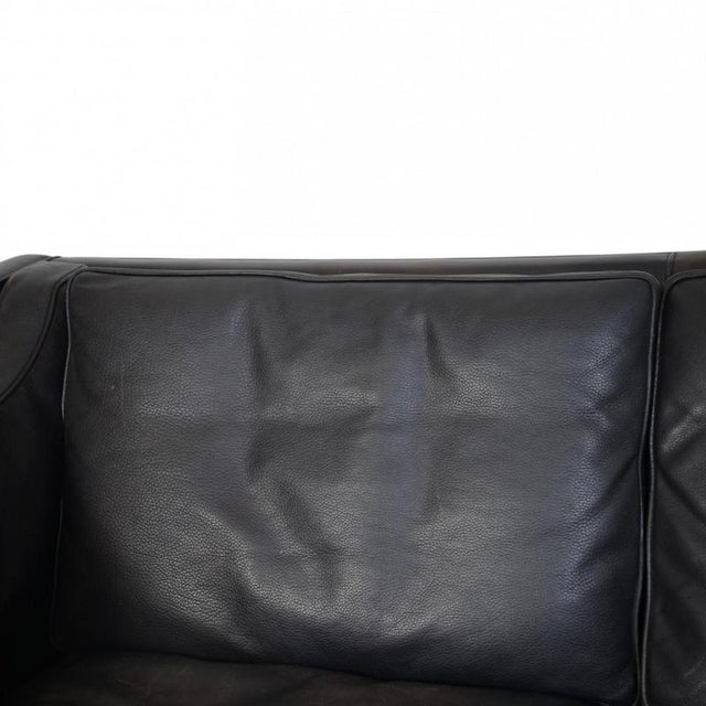2212 2-Seater Sofa in Black Leather by Børge Mogernsen, 1980s For Sale - Image 4 of 18