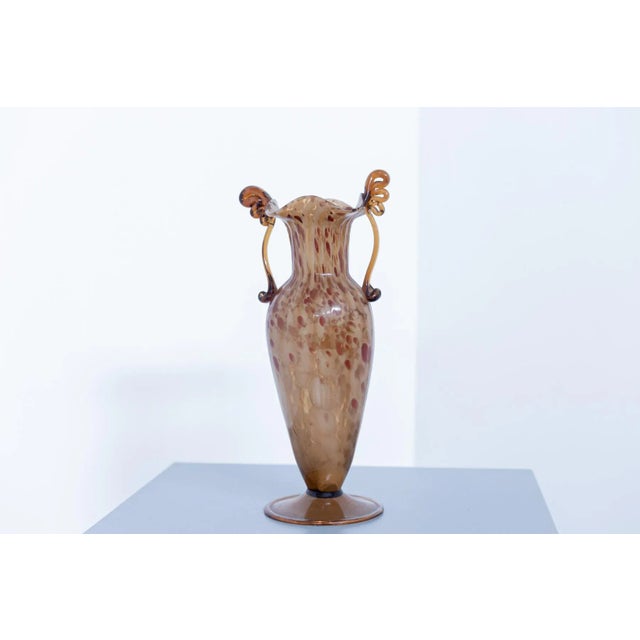 Vintage Blown Murano Glass Vase by Fratelli Toso, 1920s For Sale - Image 11 of 11