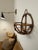 Wood Boho Chic Bamboo & Rattan Round Wall Pocket For Sale - Image 7 of 12