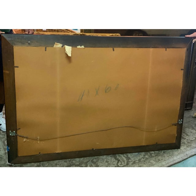 Sleek Mirror With Bronze Studs & Beveled Glass in the Mirrored Frame For Sale - Image 11 of 13