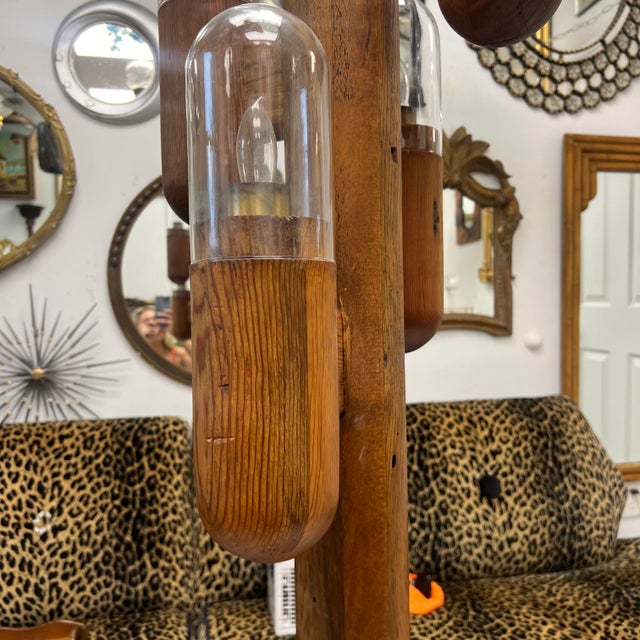 Mid-Century Modern California Pine Cactus Form Floor Lamp For Sale In Charleston - Image 6 of 9
