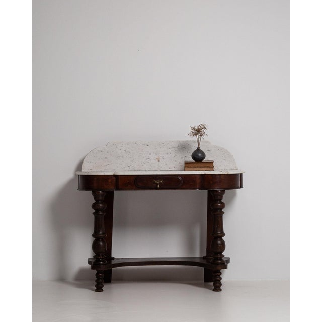 19th Century France Victorian White Wood Console Table For Sale In Greensboro - Image 6 of 11