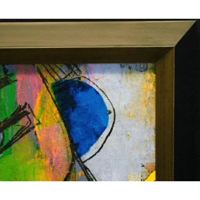 Helen Zarin "Visage X80" Fauvist Figurative Oil Hand Signed Painting With Custom Frame For Sale - Image 4 of 5