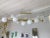 Contemporary Long Brass Chandelier Opaline. Italy For Sale - Image 6 of 11