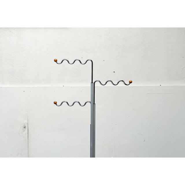 Postmodern German Gray Metal Coat Rack by Markus Börgens for D-Tec, 1980s For Sale - Image 10 of 18