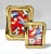 A coordinating pair of vintage brass tabletop picture frames in two complementary designs. The larger frame has a softly...