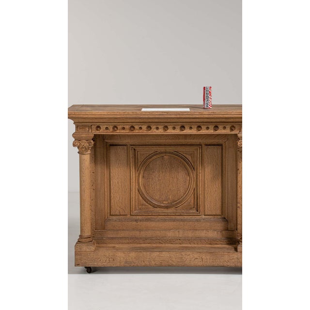 19th Century France Renaissance Amber Wood Console Table For Sale In Greensboro - Image 6 of 11