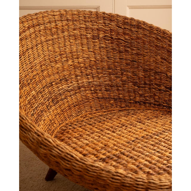 Rattan Round Chair, 1970s For Sale - Image 9 of 10