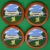 Traditional Set of 4 The Country Club/ S&b Needlepoint Coasters For Sale - Image 3 of 4