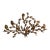 1960s Gilt Metal Wall Sculpture of Floral Branches For Sale