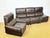 Complete living room set, modular leather sofa consisting of a 3-piece bench and an armchair dating from the 1970s. german...