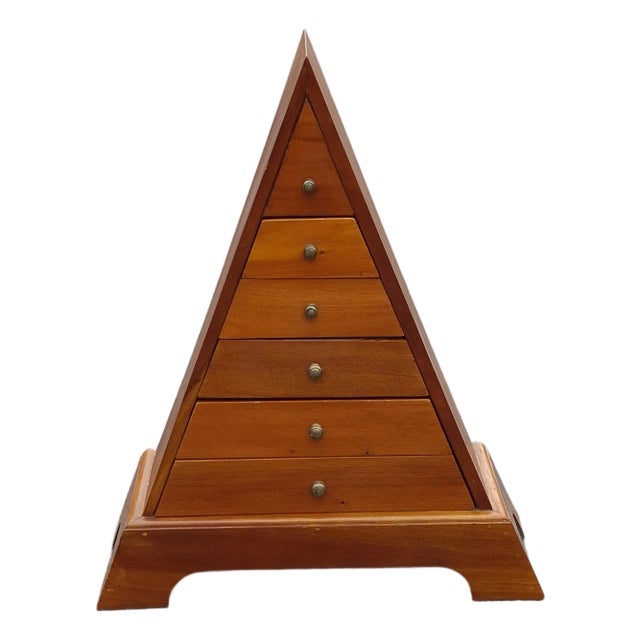 20th Century Solid Cherry Pyramid Chest of Drawers For Sale