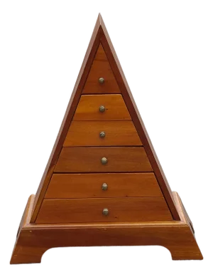 20th Century Solid Cherry Pyramid Chest of Drawers