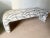 Vintage Waterfall Bench With New Intersecting Lines Upholstery For Sale - Image 10 of 12