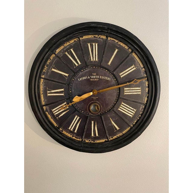 Restoration Hardware Large London Rail Wall Clock Chairish