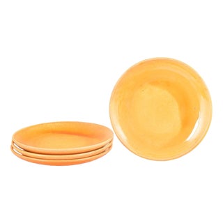 Uranium Glazed Ceramic Plates from Kähler, Denmark, 1930s, Set of 4 For Sale