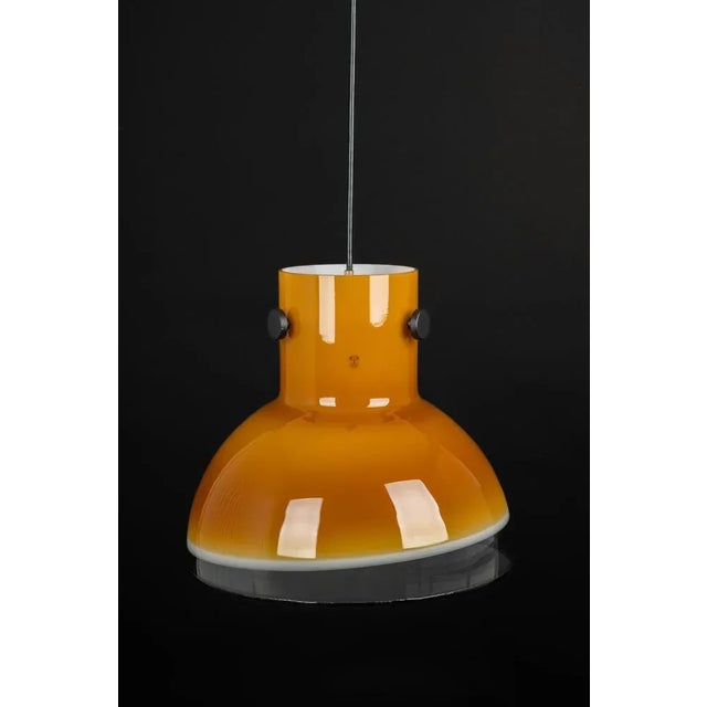 Brown Glass Pendant Light from Peill & Putzler, Germany, 1970s For Sale - Image 11 of 12