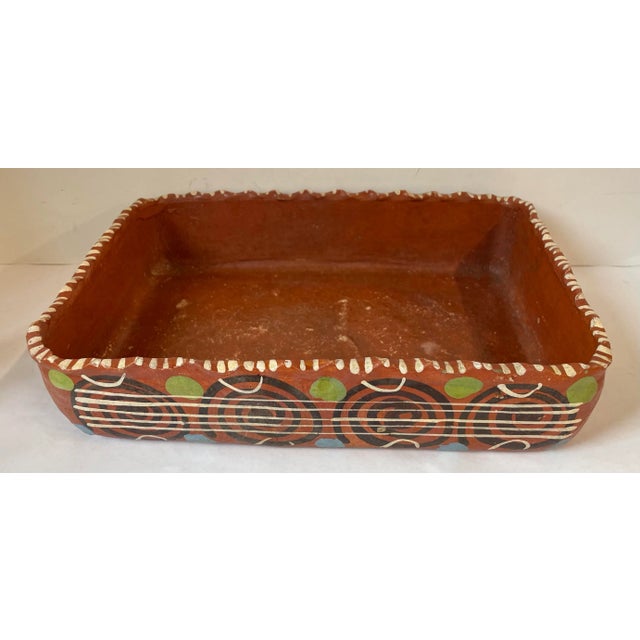 Vintage Mexican Pottery Terra Cotta Dish For Sale - Image 4 of 13