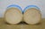2 Vintage Blue Stoneware Pottery Butter Crock Pots Planter Jars 5" For Sale - Image 9 of 10