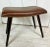 Wood Scandinavian Modern Faux Leather Stool For Sale - Image 7 of 8