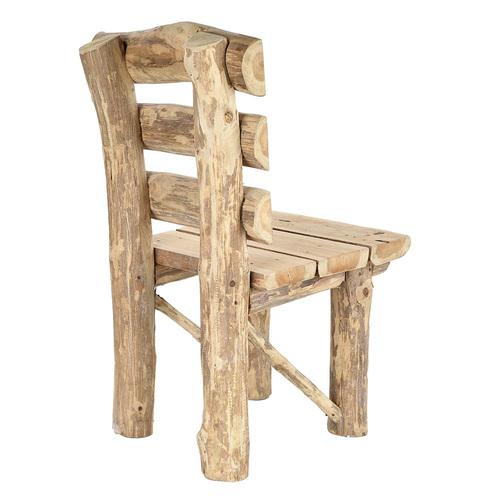 Rustic Rustic Wooden Log Chair For Sale - Image 3 of 6