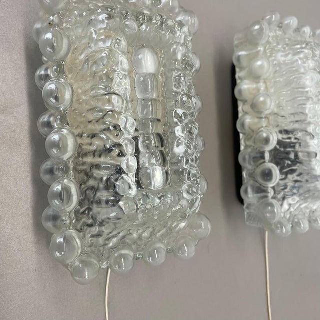 1970s Bubble Glass Wall Sconces in the style of Helena Tynell, Germany, 1970s, Set of 2 For Sale - Image 5 of 18