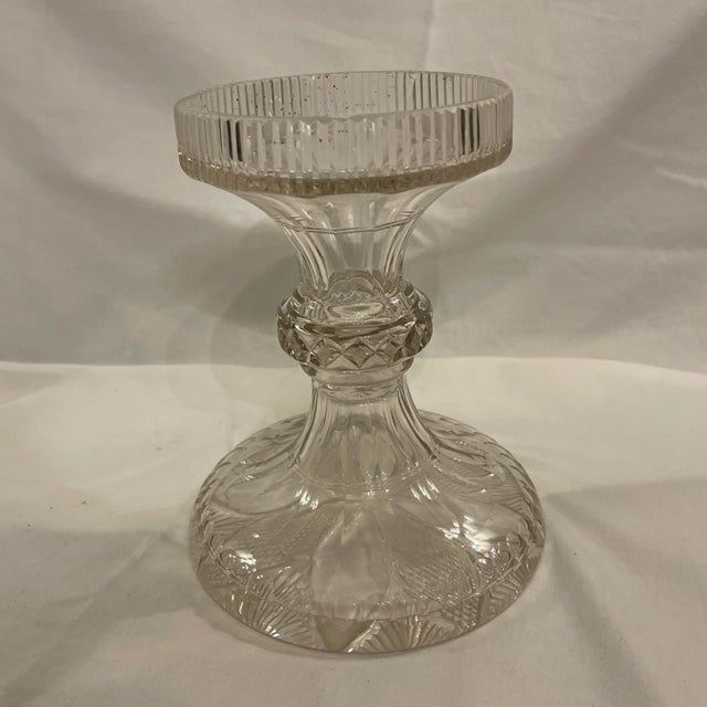 Early 19th Century Early 19th Century Anglo Irish Cut Crystal Pedestal For Sale - Image 5 of 5