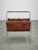 Italian Modernist Leather and Chrome Magazine Rack, 1980s For Sale - Image 10 of 11
