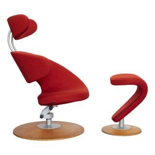 Set of Peel Lounge Chair & Ottoman by Olav Eldøy Asu for Stokke, 2000s For Sale