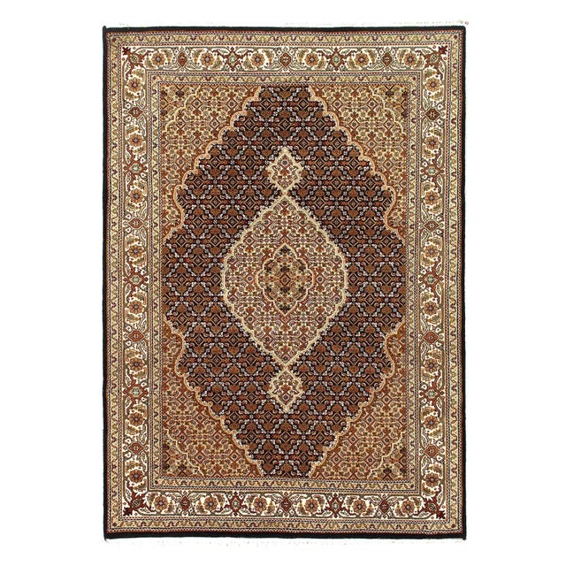 2020s Fine Hand Knotted Silk & Wool Tabriz Design For Sale - Image 4 of 5