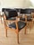 Set of 6 erik buch model od50 armchairs in teak and original black skai upholstery, denmark, 1960s original set of six...