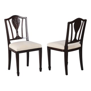 Art Deco Chairs in Walnut and Beech, Czech, 1920s, Set of 2 For Sale