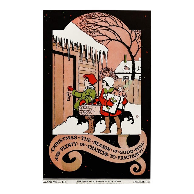 1937 American Hope of a Nation Poster Series, Good Will (Christmas) For Sale