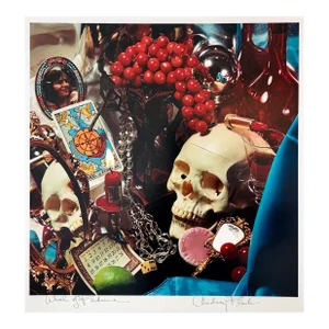 Audrey Flack, Pop Art Color Photograph Dye Transfer Print Audrey Flack Tarot Card, Skull Photo, 1984