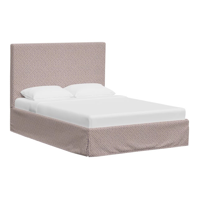 John Robshaw x Cloth & Company California King Johanna Slipcover Bed in Aalap Lavender For Sale
