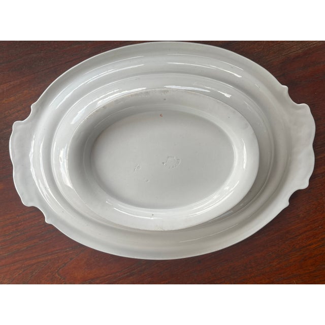 Ceramic Antique 19th Century English Copeland Green Stripe Tureen Bowl With Cover For Sale - Image 7 of 7