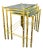 1970's Brass Faux Bamboo Nesting Tables With Glass a Set of 3 For Sale - Image 12 of 12