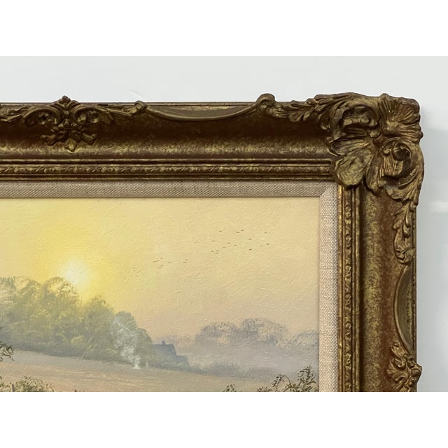Country Lane to Farmhouse & Birds in English Countryside by 20th Century Artist Circa 1990 For Sale - Image 6 of 18