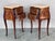 Early 20th Century Antique Louis XV French Marquetry Marble Top Nightstands, Set of 2 For Sale - Image 5 of 18