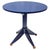 Postmodern Navy Blue Lacquered Wood Pedestal Side Table, 1980s For Sale - Image 14 of 14