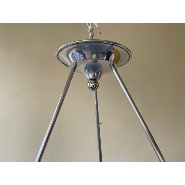 Glass French Art Deco Pendant, 1930s For Sale - Image 7 of 9