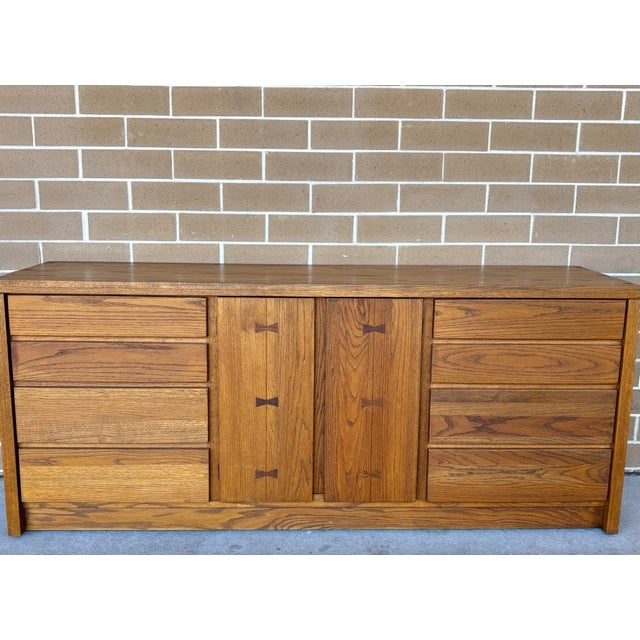 Mid Century Modern BowTie Sideboard Credenza or Dresser by Russell Wright for Conant Ball For Sale - Image 12 of 12