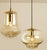 Smoked Brown Glass and Brass Pendant Lights attributed to Peill and Putzler, 1960s, Set of 2 For Sale - Image 15 of 18