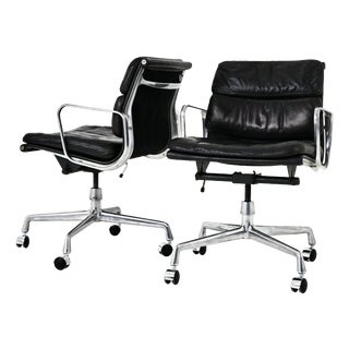 Soft Pad Chairs by Charles & Ray Eames for Ring Mobelfabrikk, Norway, 1970s, Set of 2 For Sale