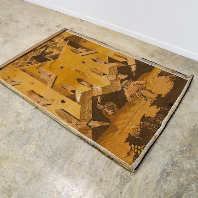 1970s Vintage 1970s Surreal Mexican Handmade Wall Rug For Sale - Image 5 of 5