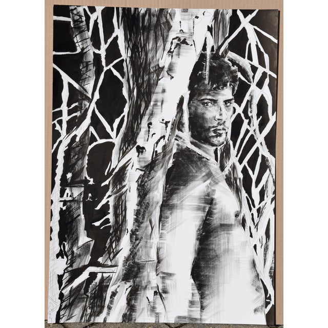 Christian Bauer, Nude, Adrian, 1990s, Ink & Pencil For Sale - Image 3 of 13