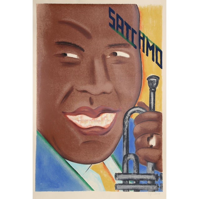 Title: Satchmo Artist: Seymour Chwast Year: 1989 Medium: Screenprint on Rives BFK, signed and numbered in pencil Edition:...