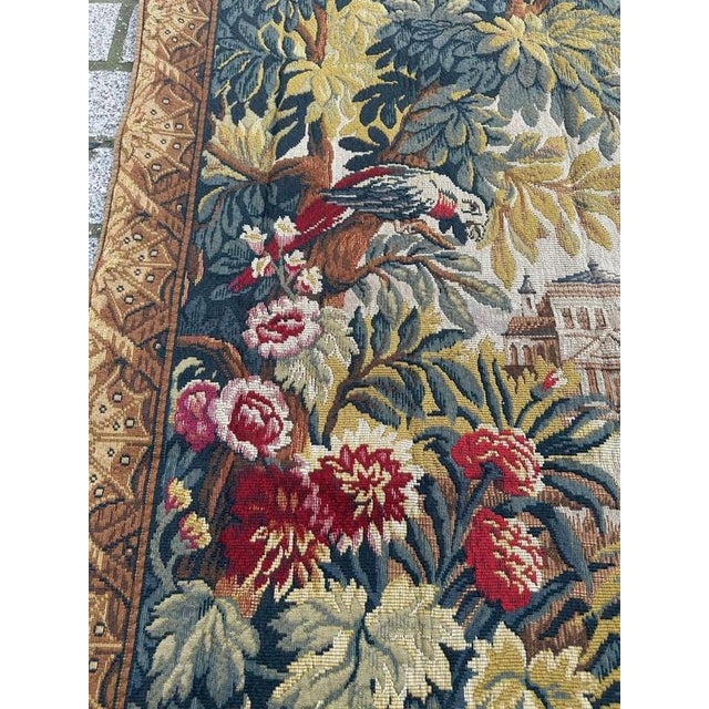 Vintage French Jacquard Tapestry in the style of Aubusson, 1970s For Sale - Image 6 of 18