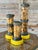 Set of Three Vintage Scorched Bamboo and Rattan Wrapped Candlesticks For Sale - Image 12 of 12